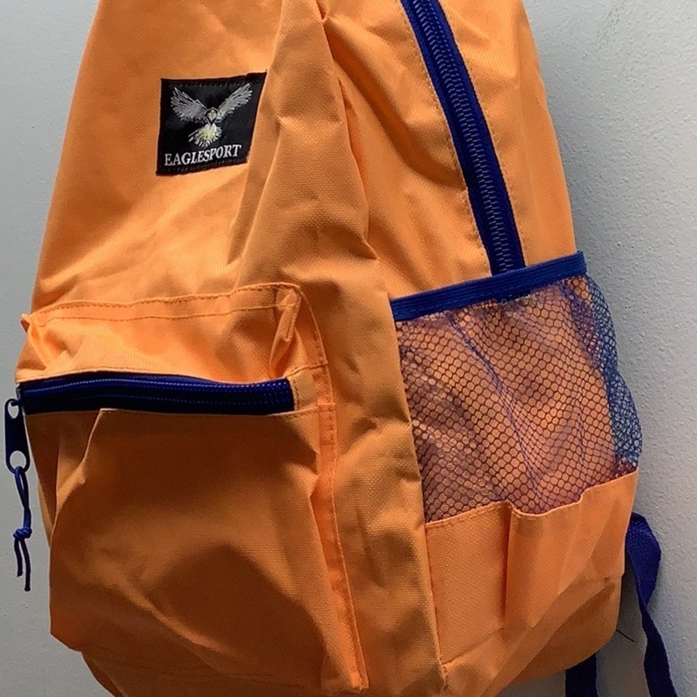 Eaglesport Stylish Orange Backpack With Blue Accents. (Preloved) - Picture 5 of 10